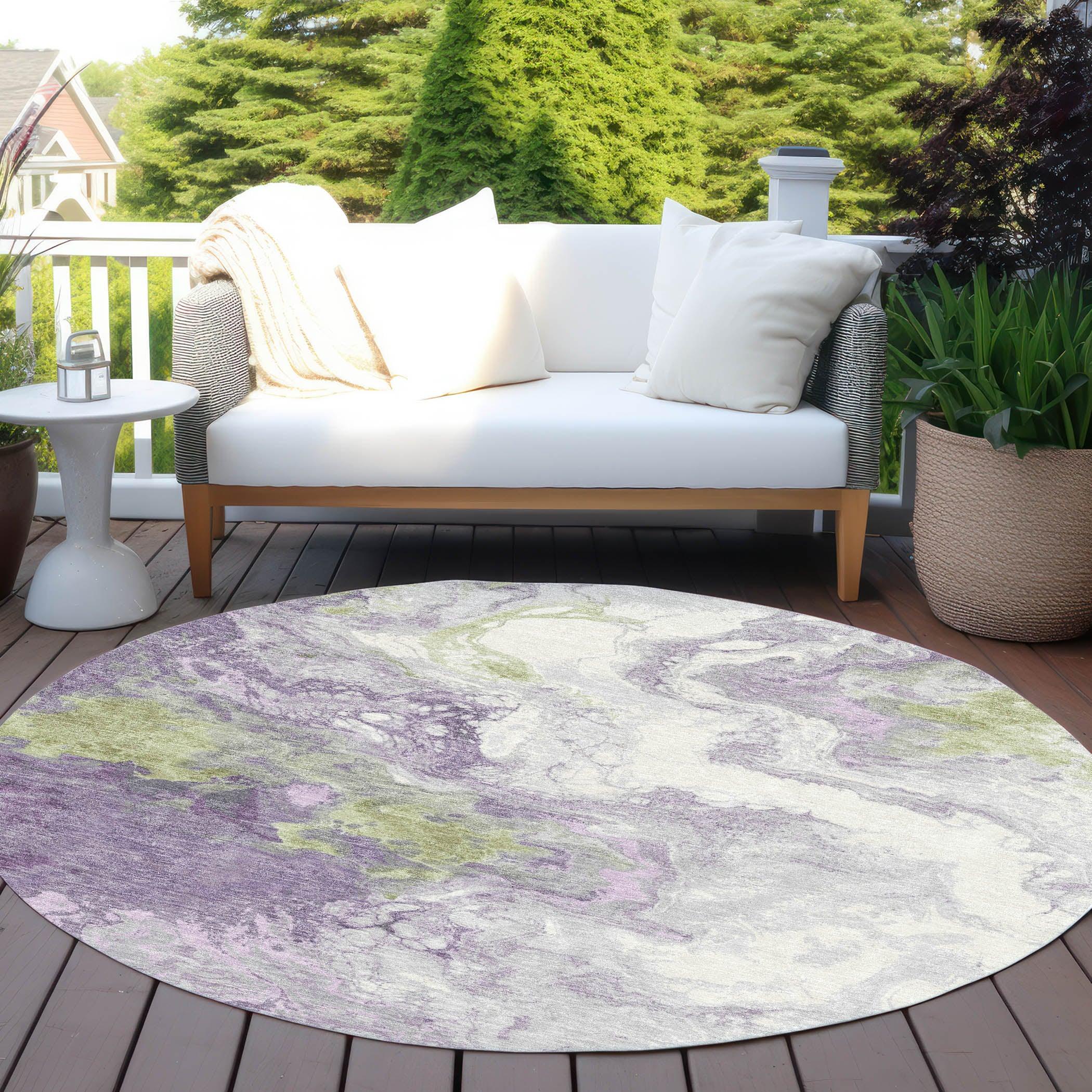 Addison Rugs Saelira Purple Washable Indoor-Outdoor Rug