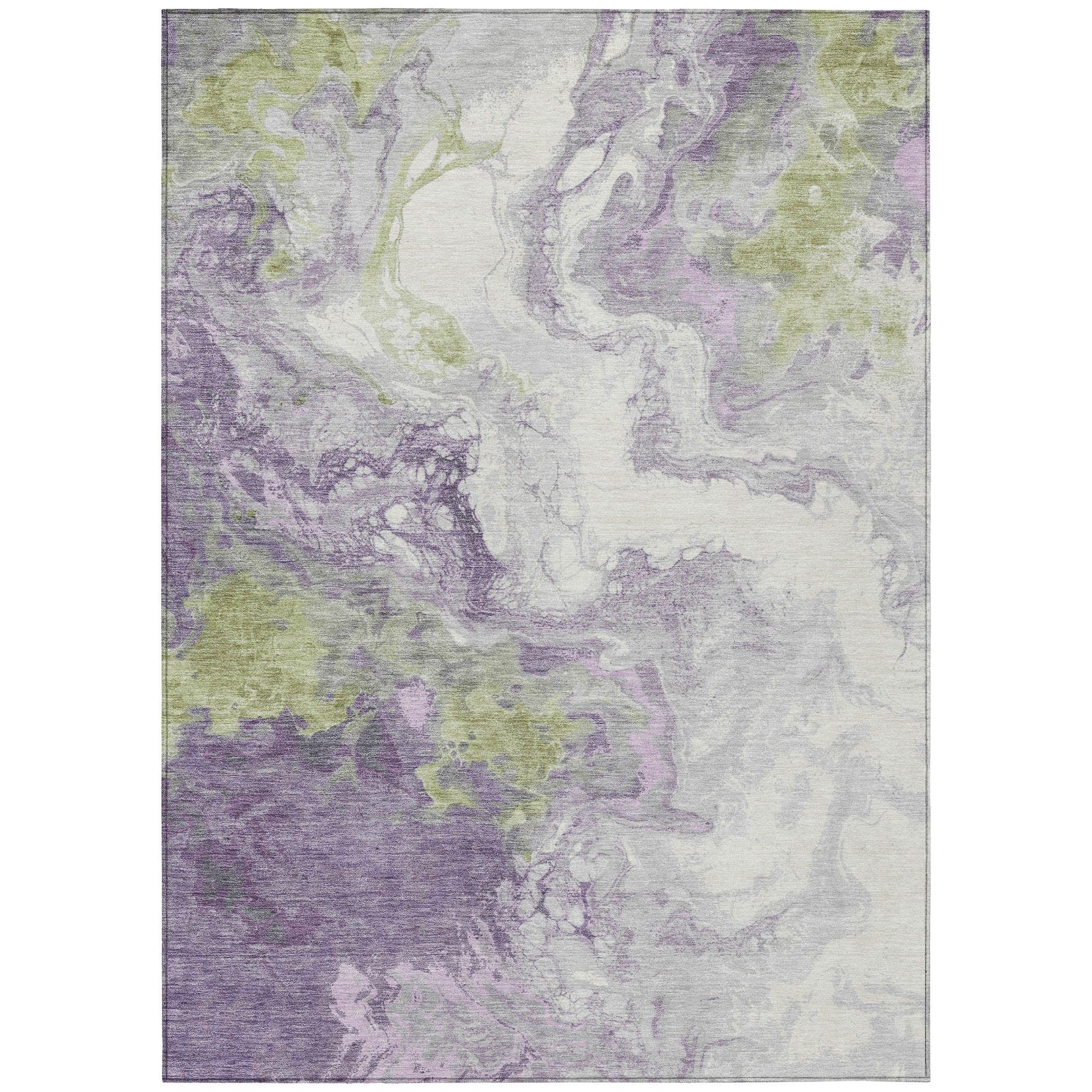 Addison Rugs Saelira Purple Washable Indoor-Outdoor Rug
