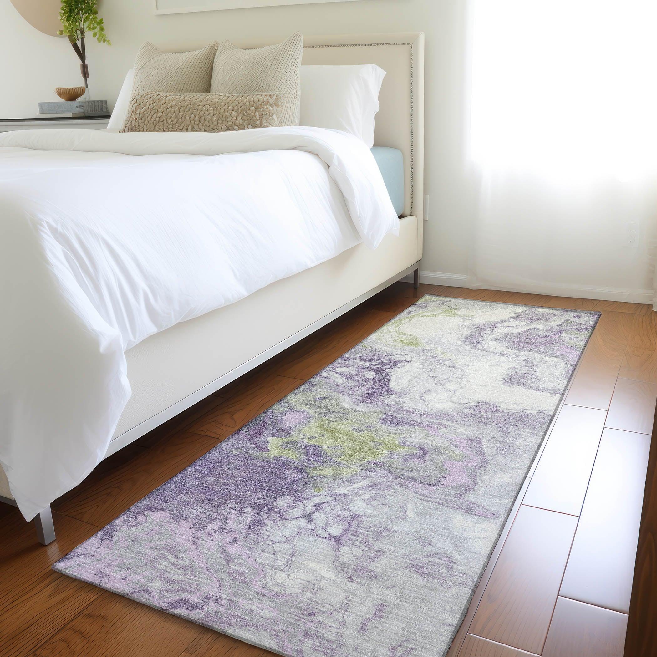 Addison Rugs Saelira Purple Washable Indoor-Outdoor Rug