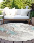 Addison Rugs Saelira Teal Washable Indoor-Outdoor Rug