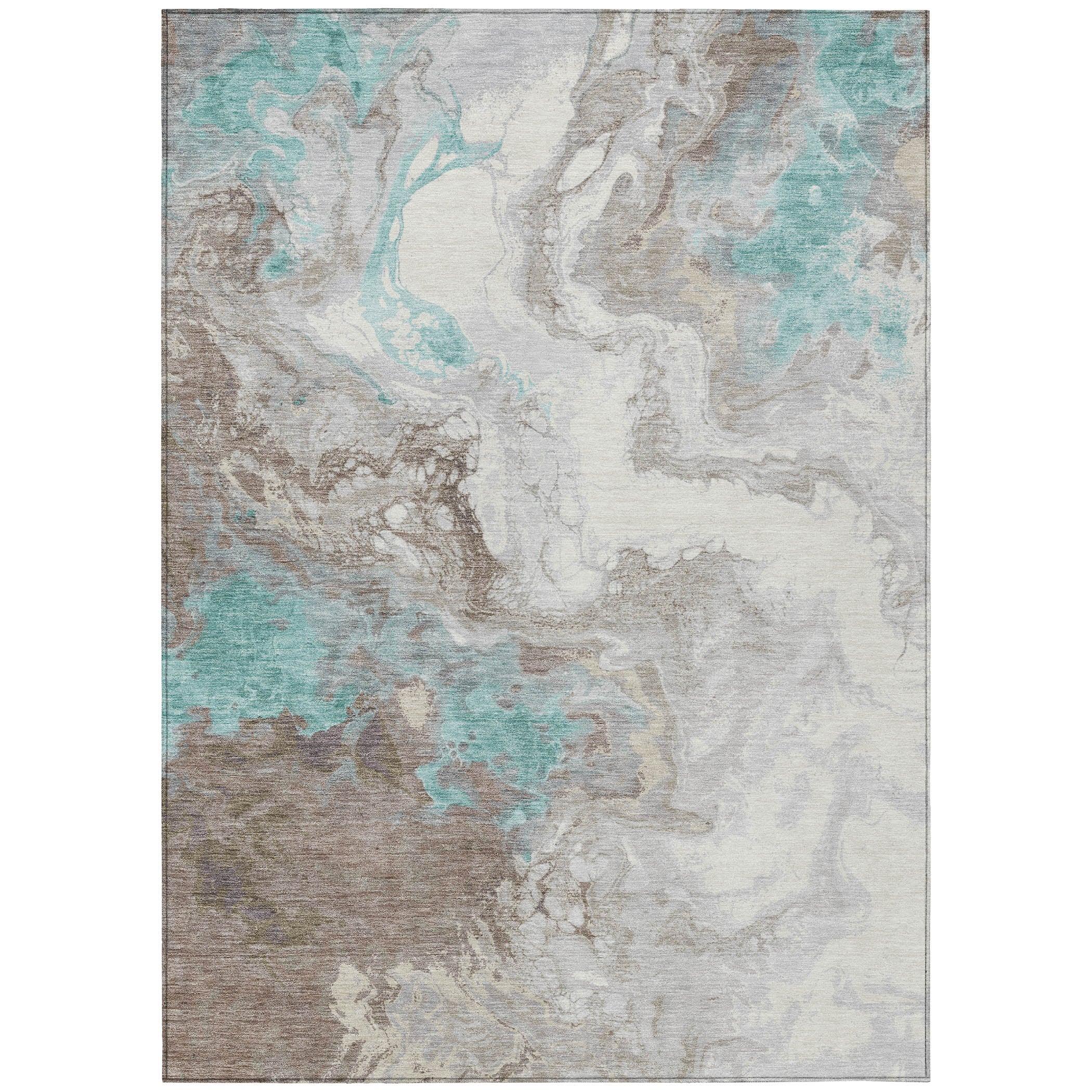 Addison Rugs Saelira Teal Washable Indoor-Outdoor Rug