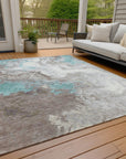 Addison Rugs Saelira Teal Washable Indoor-Outdoor Rug