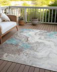 Addison Rugs Saelira Teal Washable Indoor-Outdoor Rug