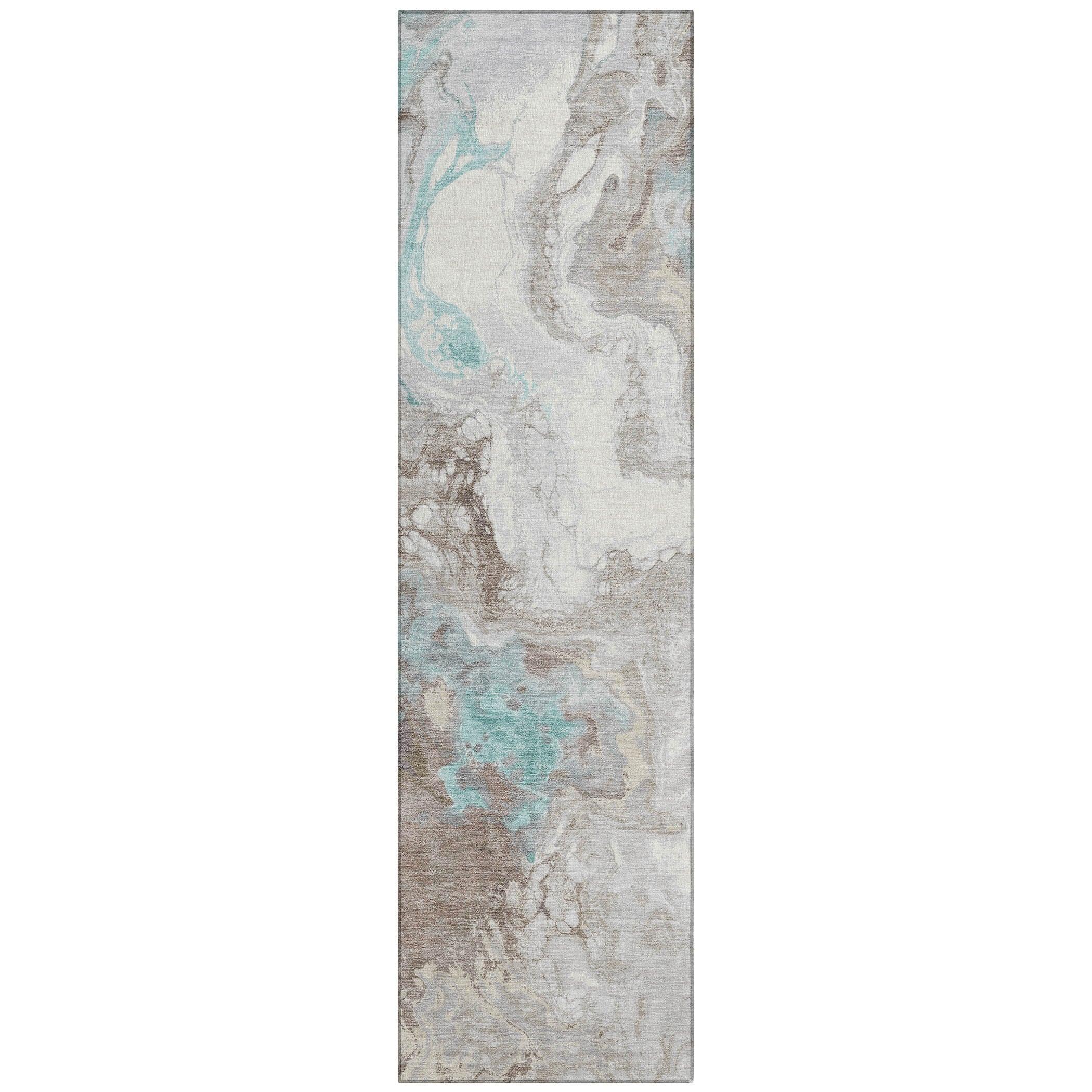 Addison Rugs Saelira Teal Washable Indoor-Outdoor Rug