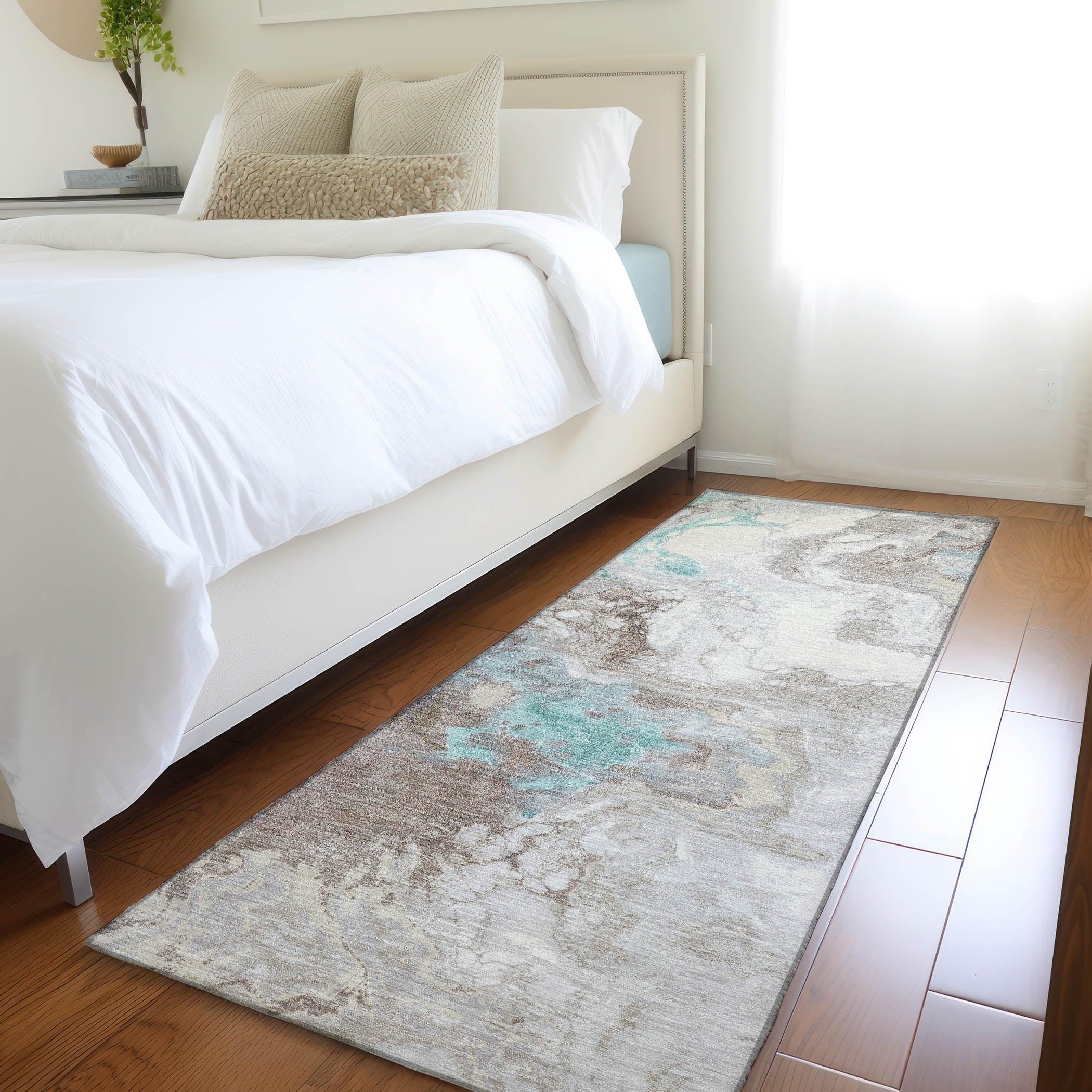 Addison Rugs Saelira Teal Washable Indoor-Outdoor Rug