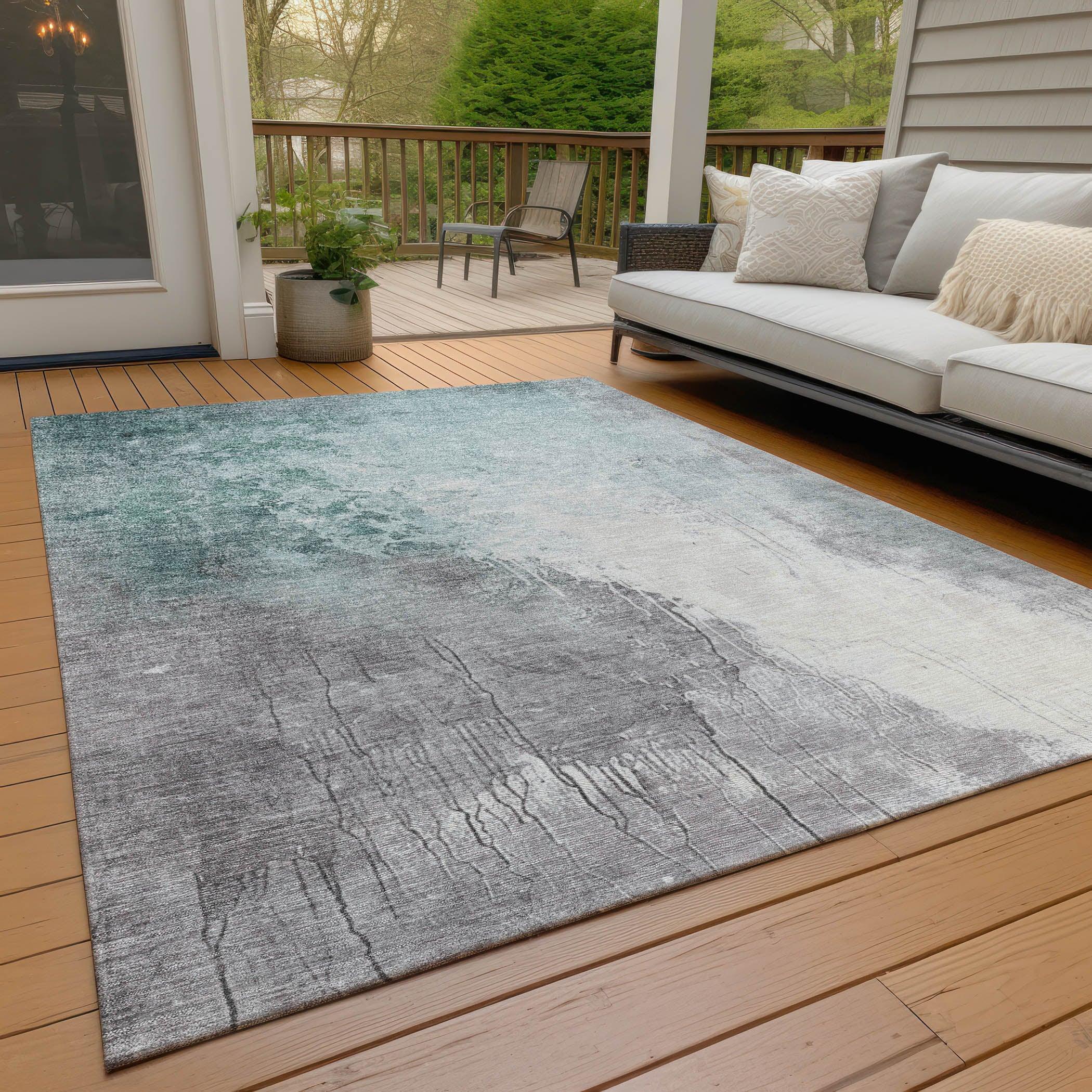 Addison Rugs Saelius Blue Washable Indoor-Outdoor Rug