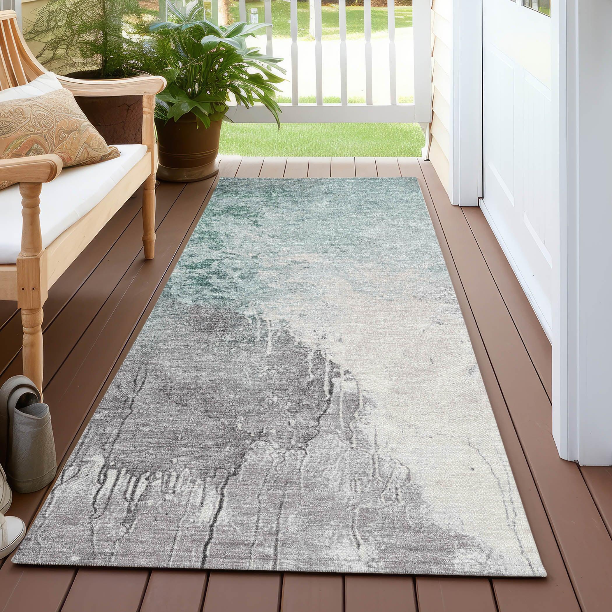 Addison Rugs Saelius Blue Washable Indoor-Outdoor Rug