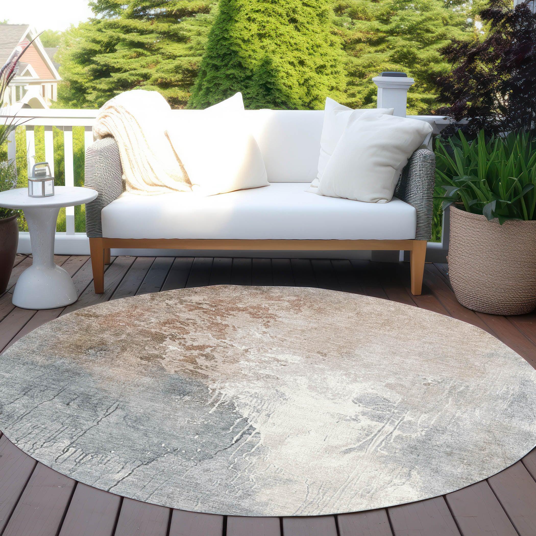 Addison Rugs Saelius Orange Washable Indoor-Outdoor Rug