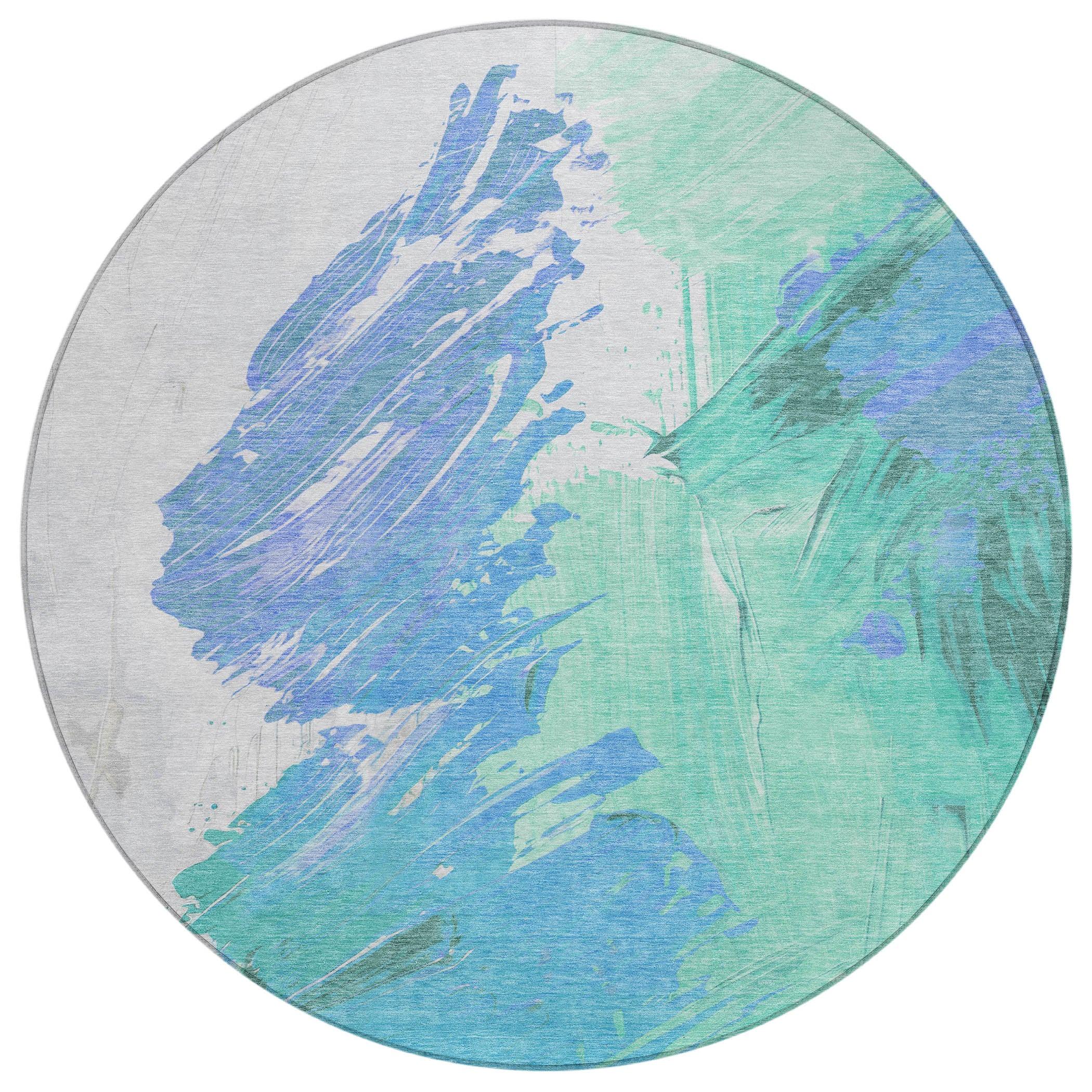 Addison Rugs Saelon Blue Washable Indoor-Outdoor Rug