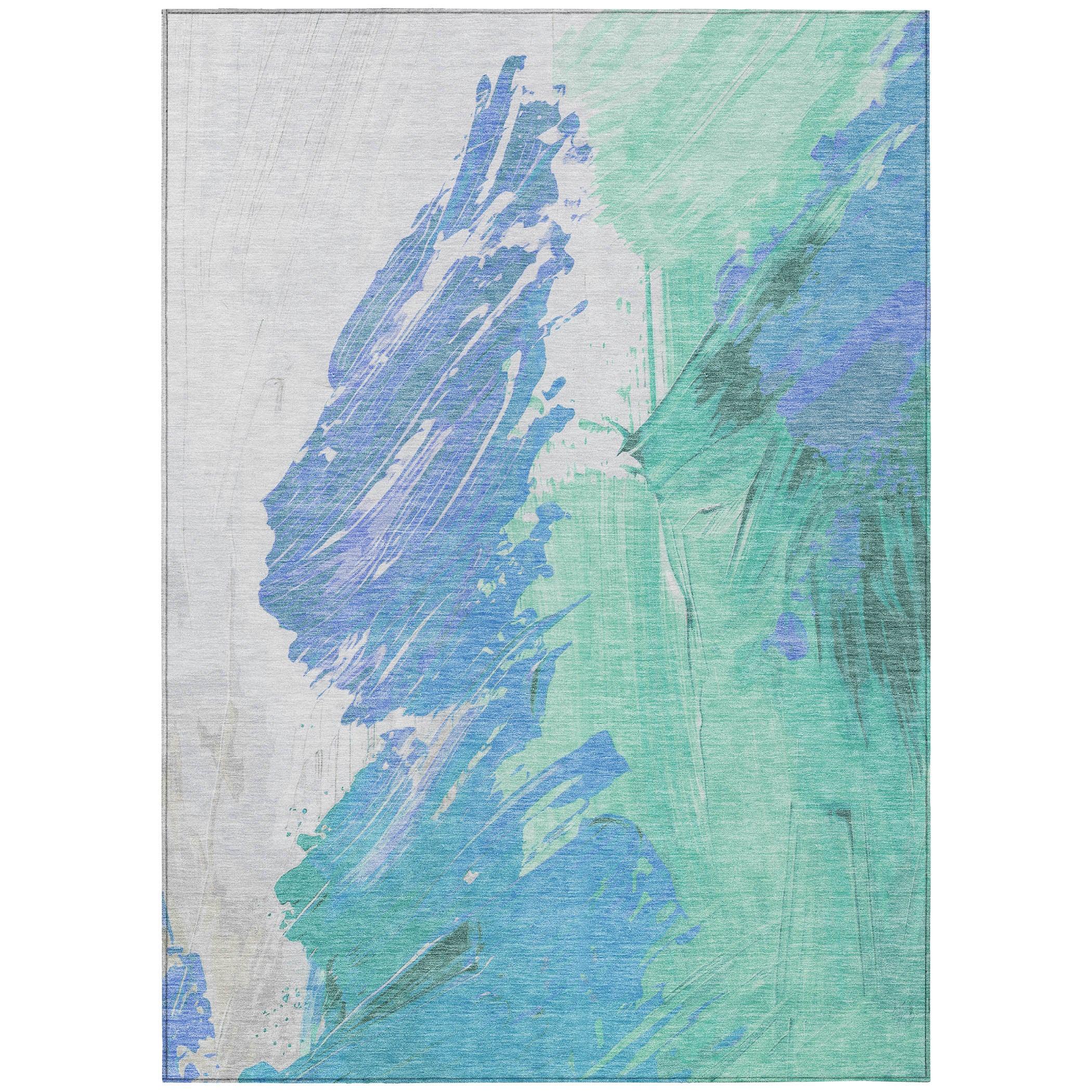 Addison Rugs Saelon Blue Washable Indoor-Outdoor Rug
