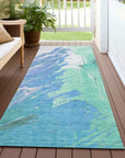 Addison Rugs Saelon Blue Washable Indoor-Outdoor Rug