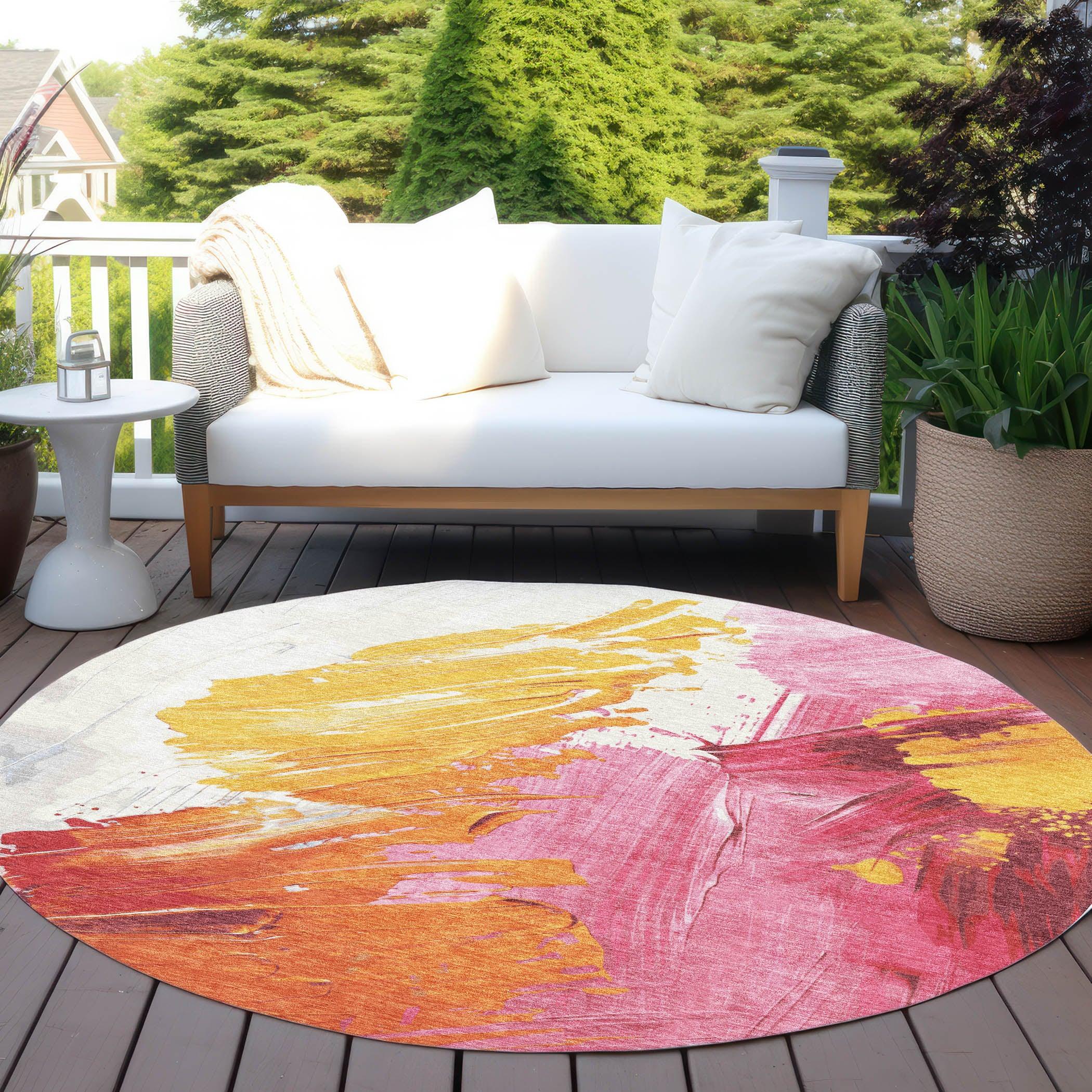 Addison Rugs Saelon Blush Washable Indoor-Outdoor Rug