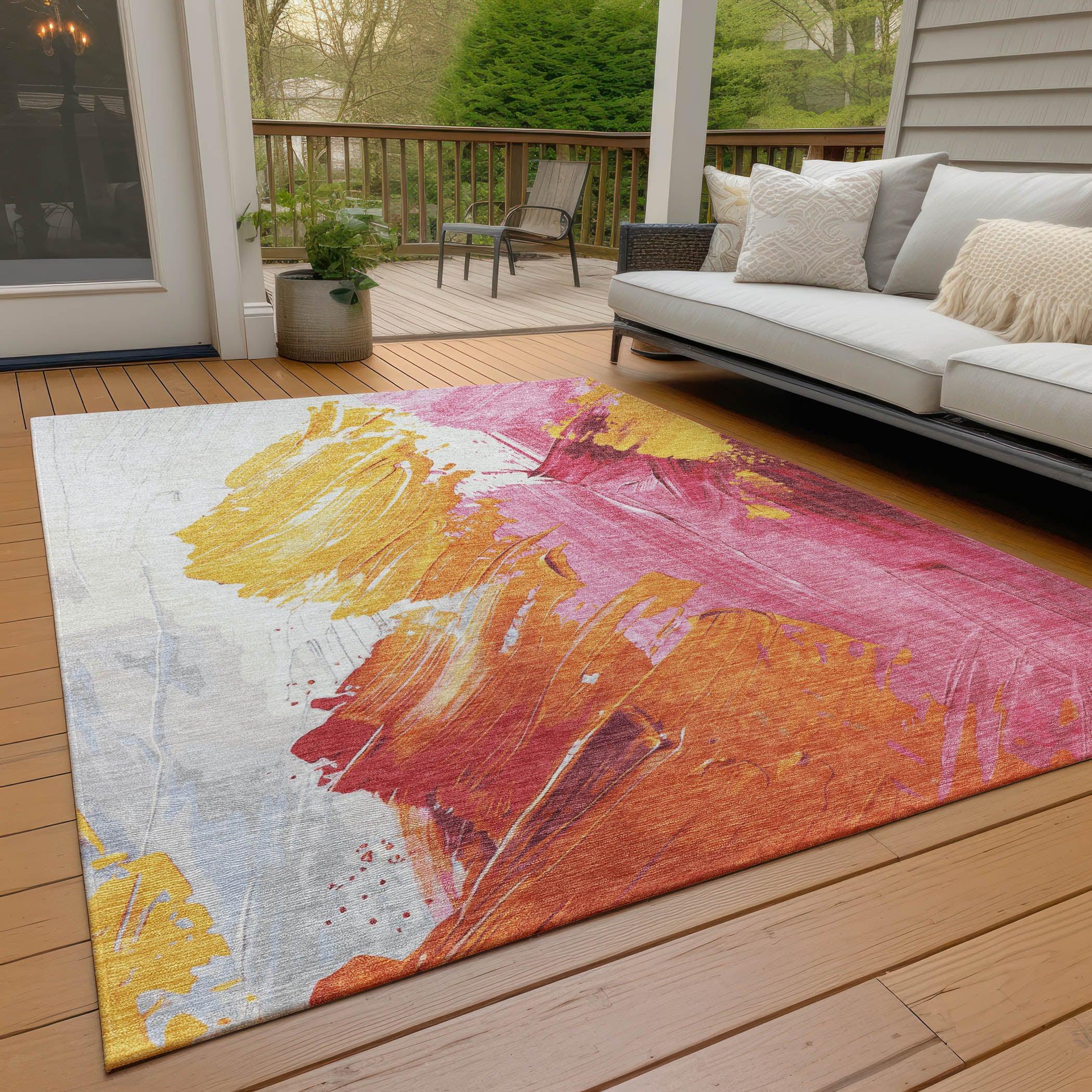 Addison Rugs Saelon Blush Washable Indoor-Outdoor Rug
