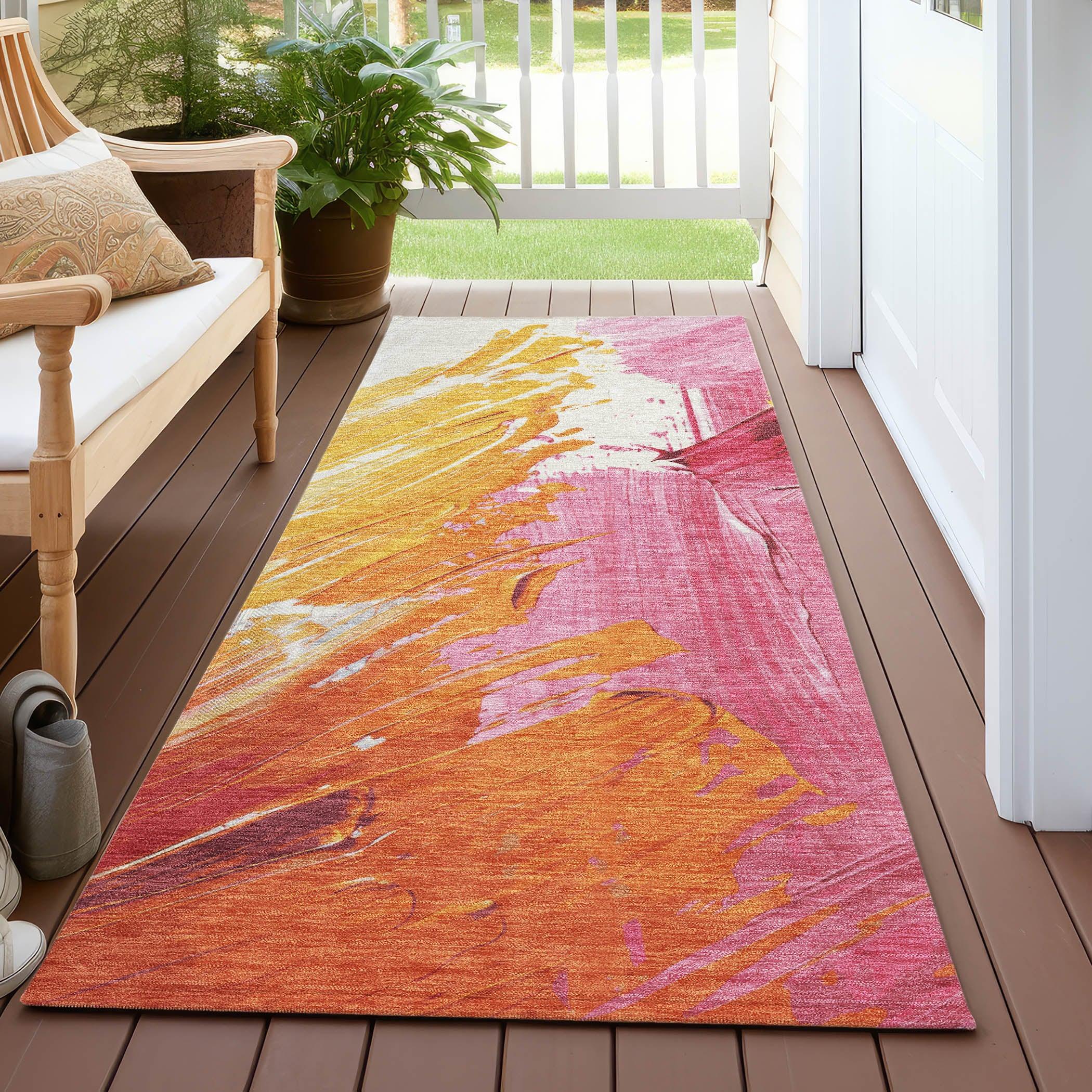 Addison Rugs Saelon Blush Washable Indoor-Outdoor Rug