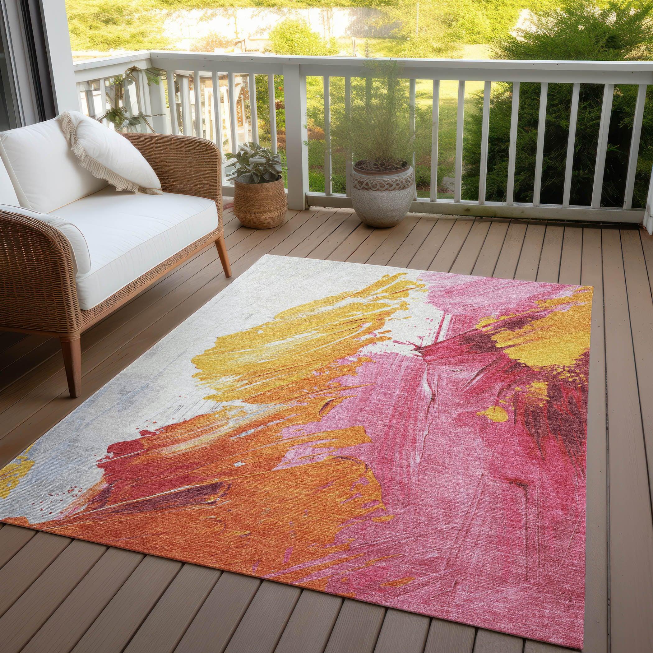 Addison Rugs Saelon Blush Washable Indoor-Outdoor Rug