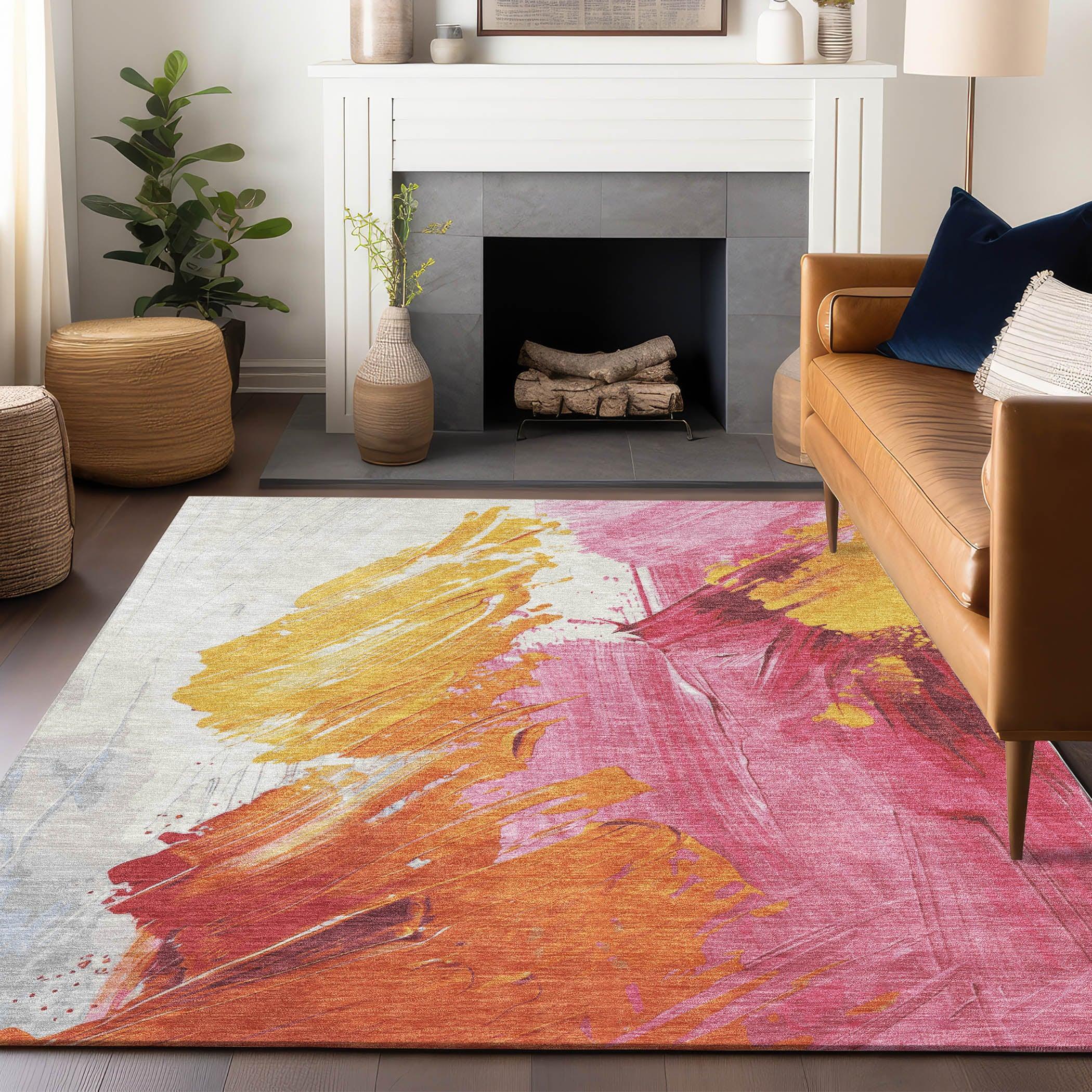 Addison Rugs Saelon Blush Washable Indoor-Outdoor Rug