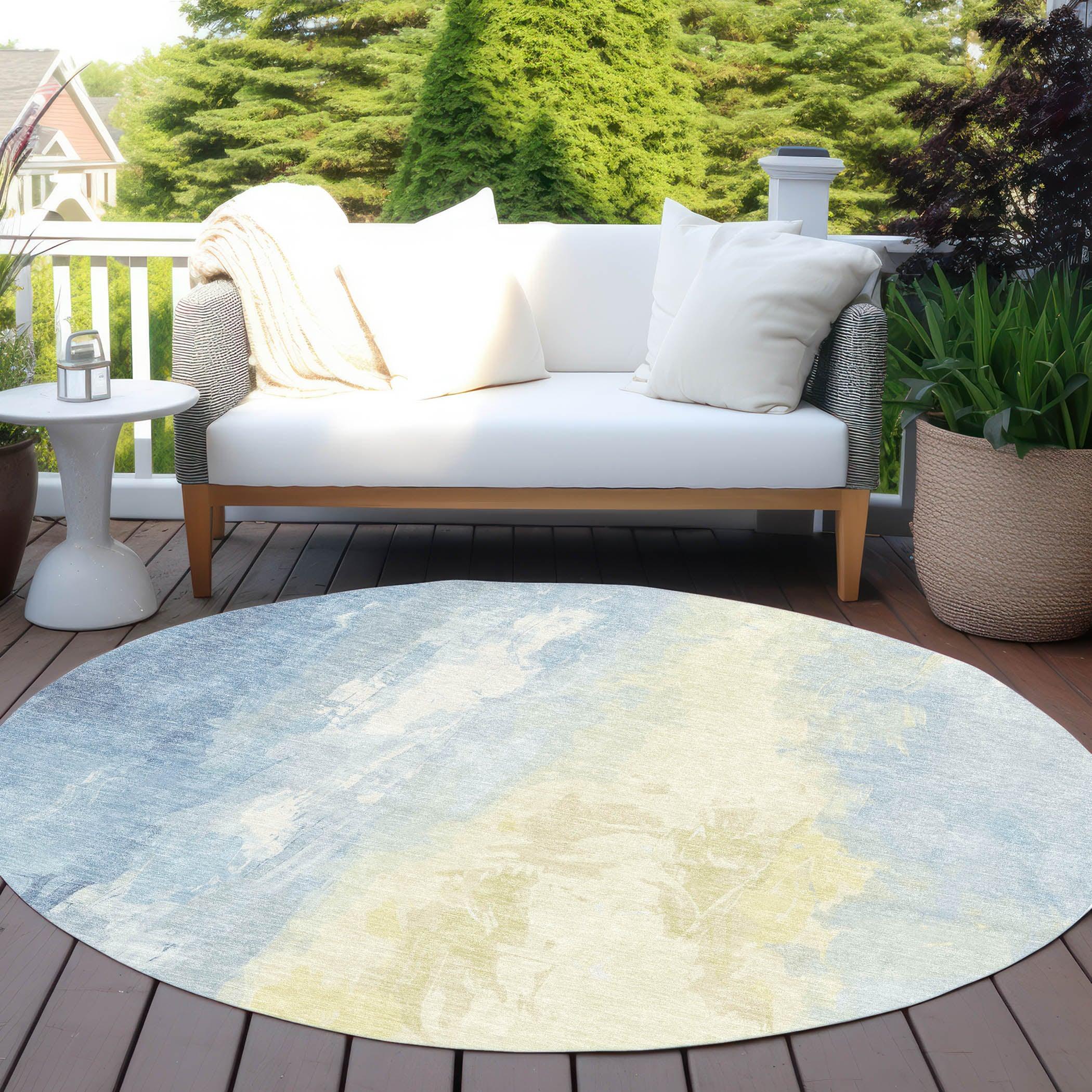 Addison Rugs Saelor Blue Washable Indoor-Outdoor Rug