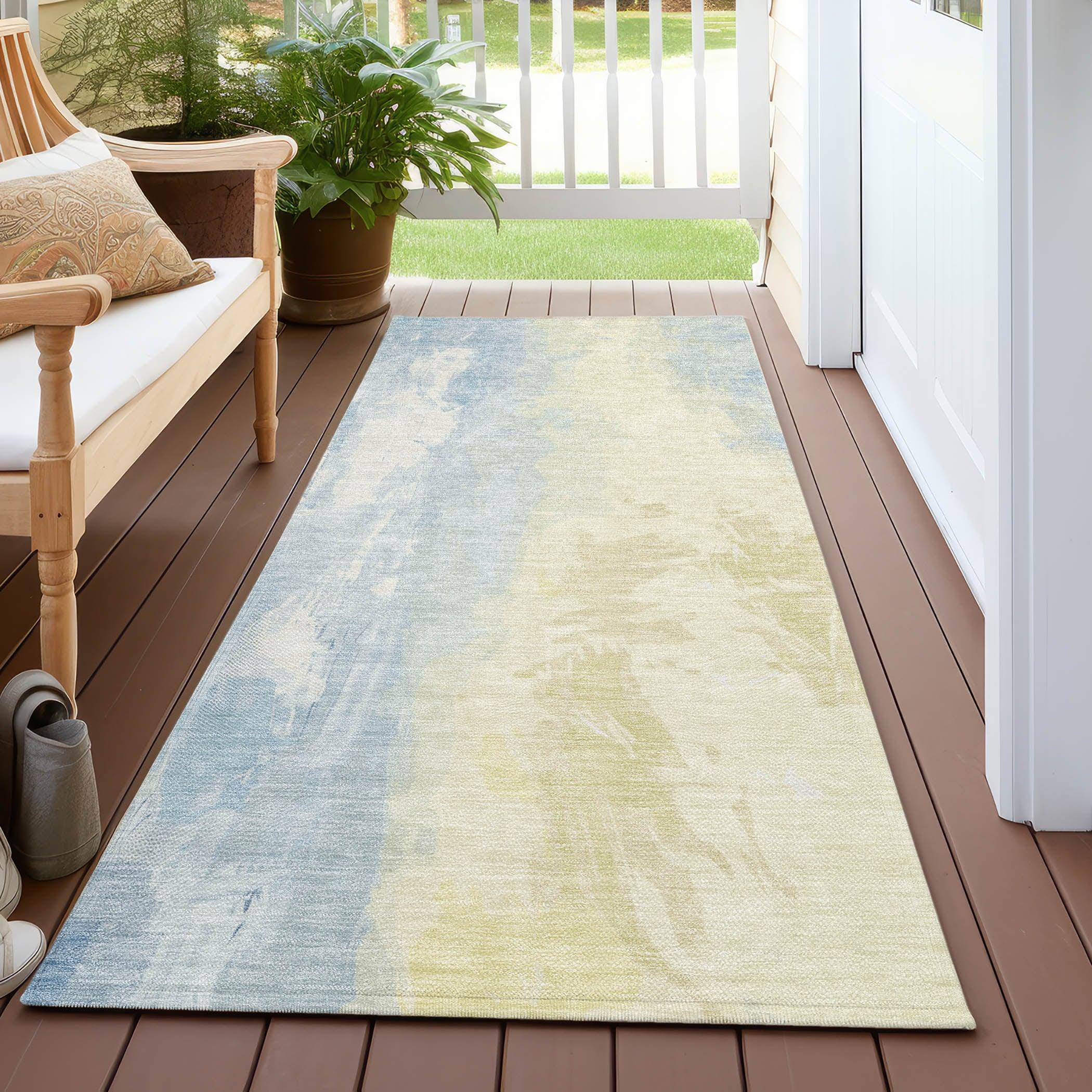 Addison Rugs Saelor Blue Washable Indoor-Outdoor Rug