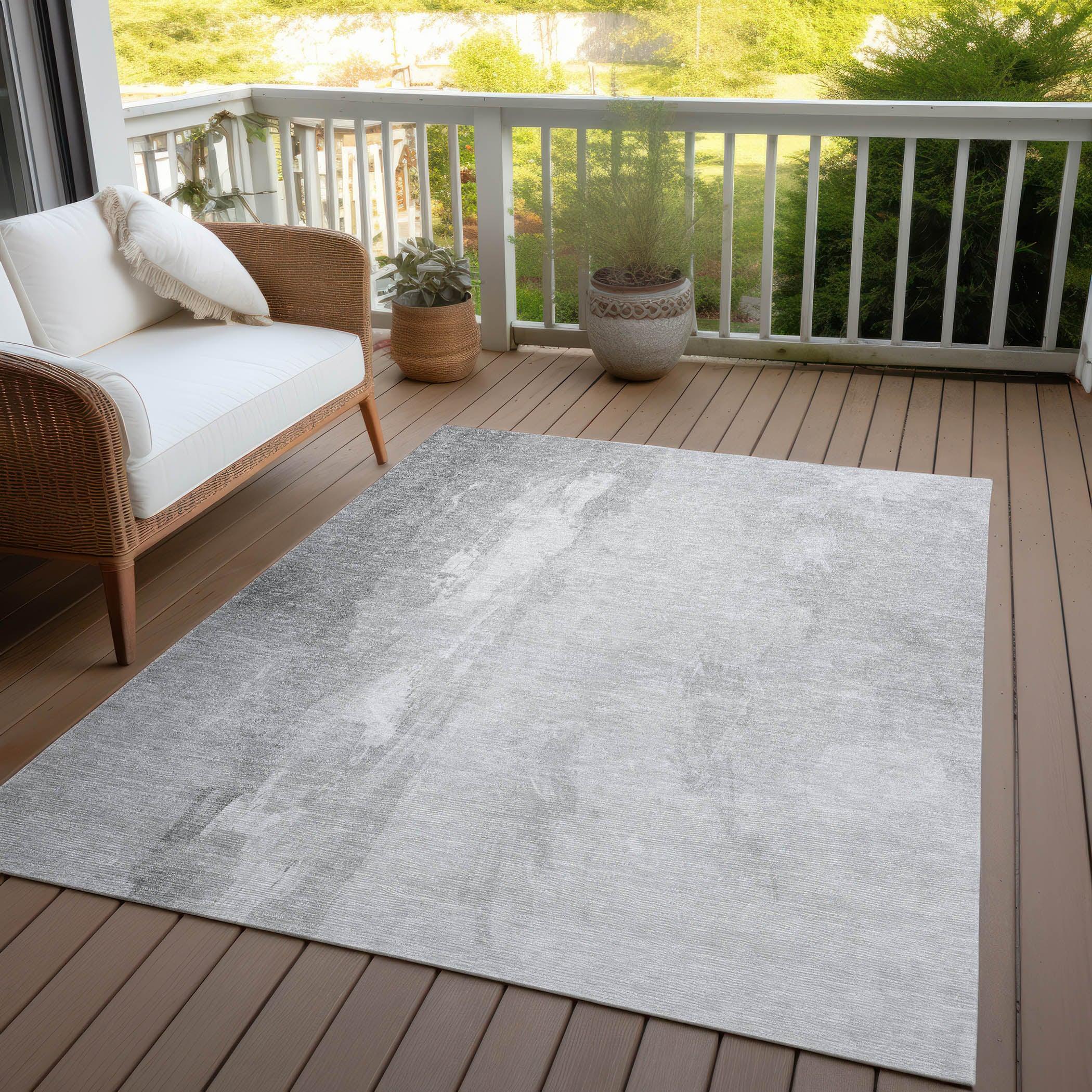 Addison Rugs Saelor Gray Washable Indoor-Outdoor Rug