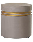 Santori Double Ring Accent Table Short - Gold Outdoor End table