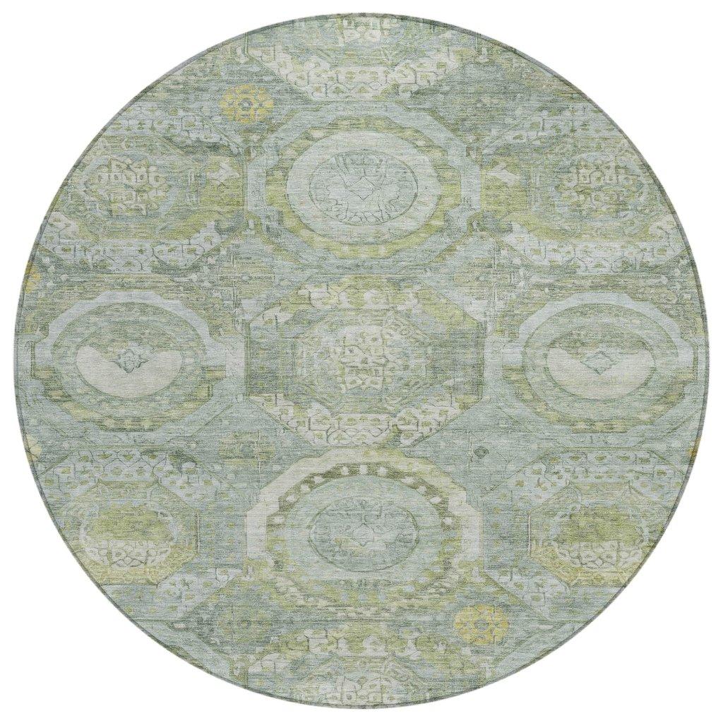 LOOMLAN Rugs Savarna Green Washable Indoor-Outdoor Rug