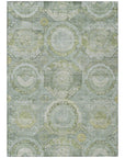 LOOMLAN Rugs Savarna Green Washable Indoor-Outdoor Rug