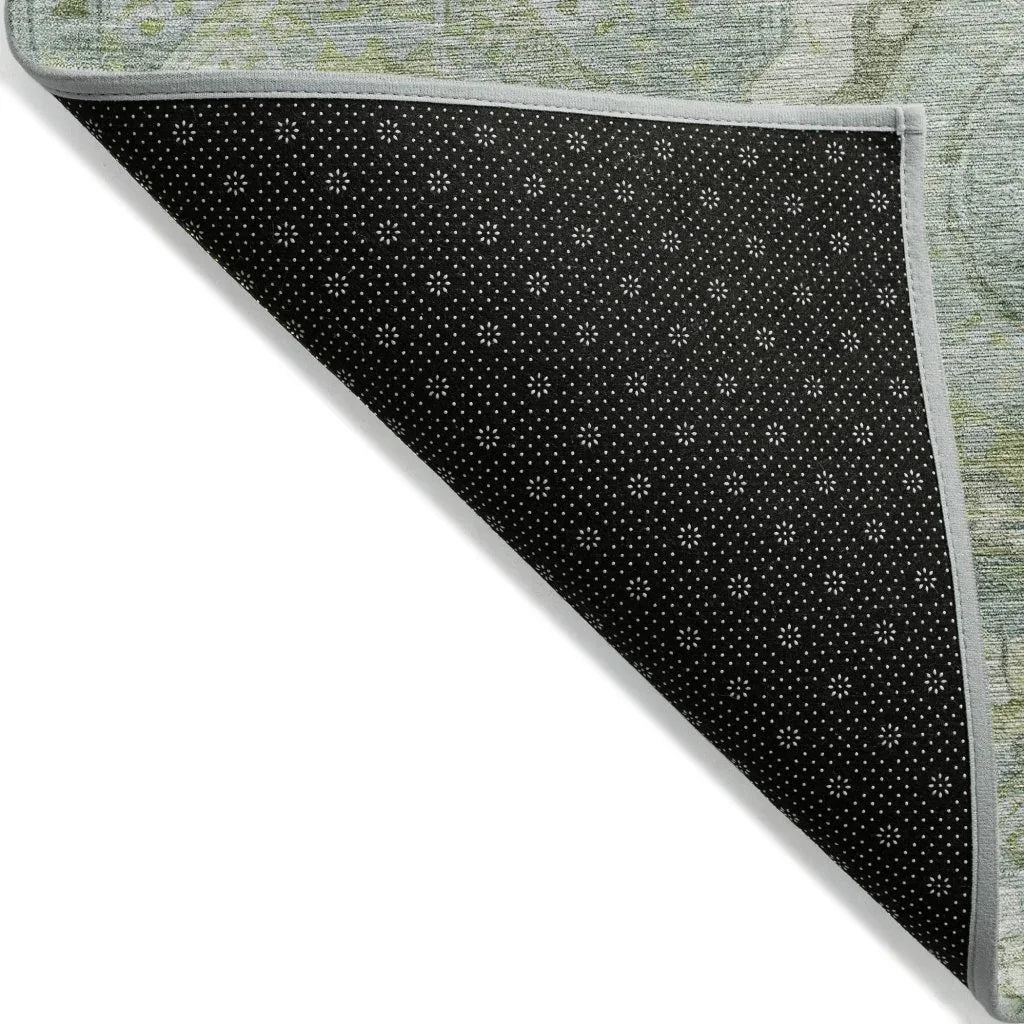 LOOMLAN Rugs Savarna Green Washable Indoor-Outdoor Rug