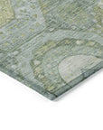 LOOMLAN Rugs Savarna Green Washable Indoor-Outdoor Rug