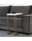 SUNPAN Sawyer Steel d Concrete Outdoor Rectangular End Table