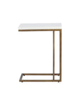 SUNPAN Sawyer Steel d Concrete Outdoor Rectangular End Table
