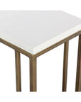 SUNPAN Sawyer Steel d Concrete Outdoor Rectangular End Table