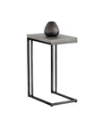 SUNPAN Sawyer Steel d Concrete Outdoor Rectangular End Table