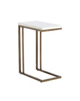 SUNPAN Sawyer Steel d Concrete Outdoor Rectangular End Table