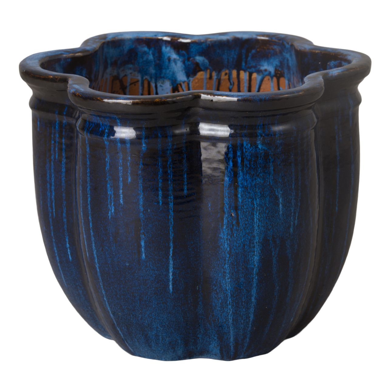 Emissary Scalloped Ceramic Outdoor Planter