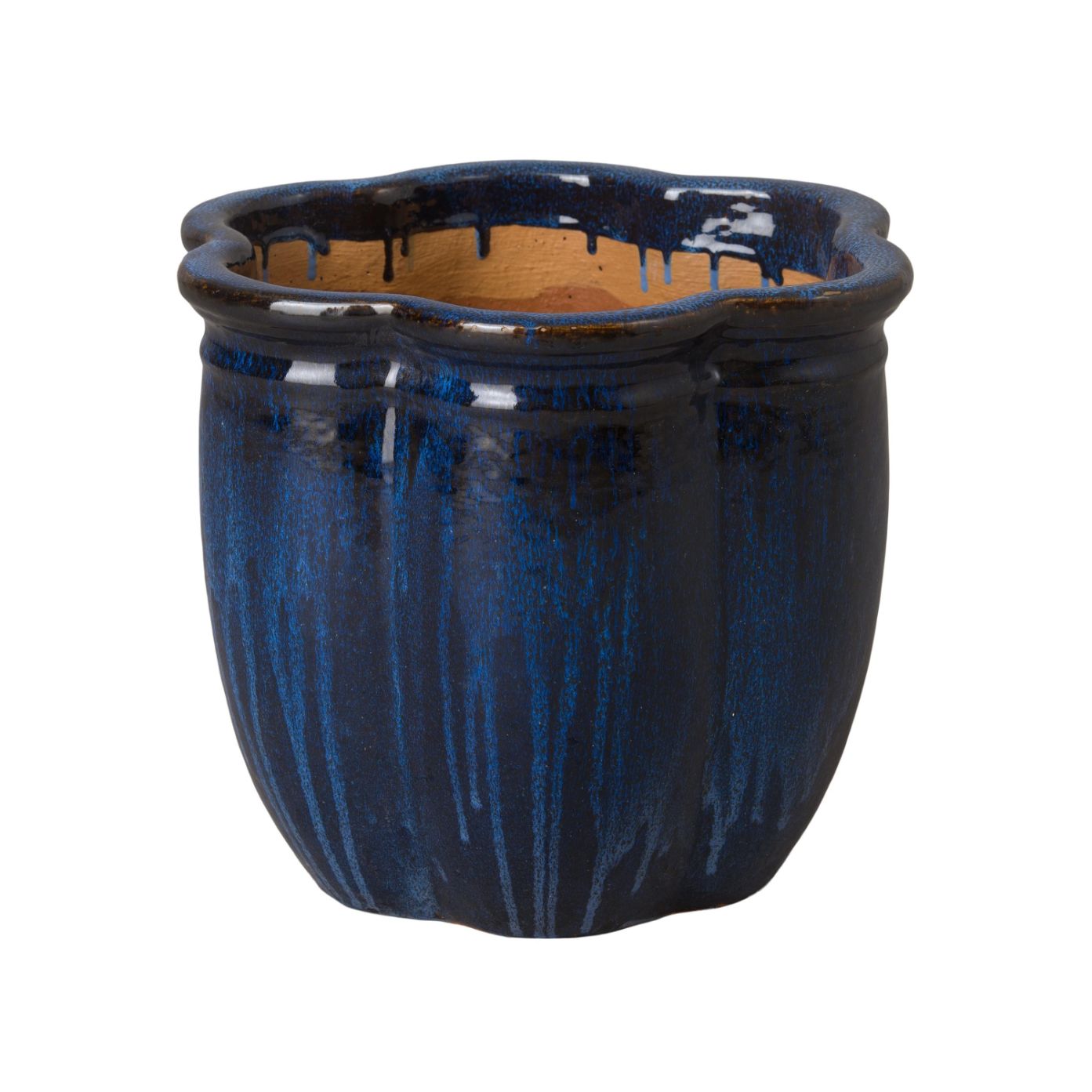 Emissary Scalloped Ceramic Outdoor Planter