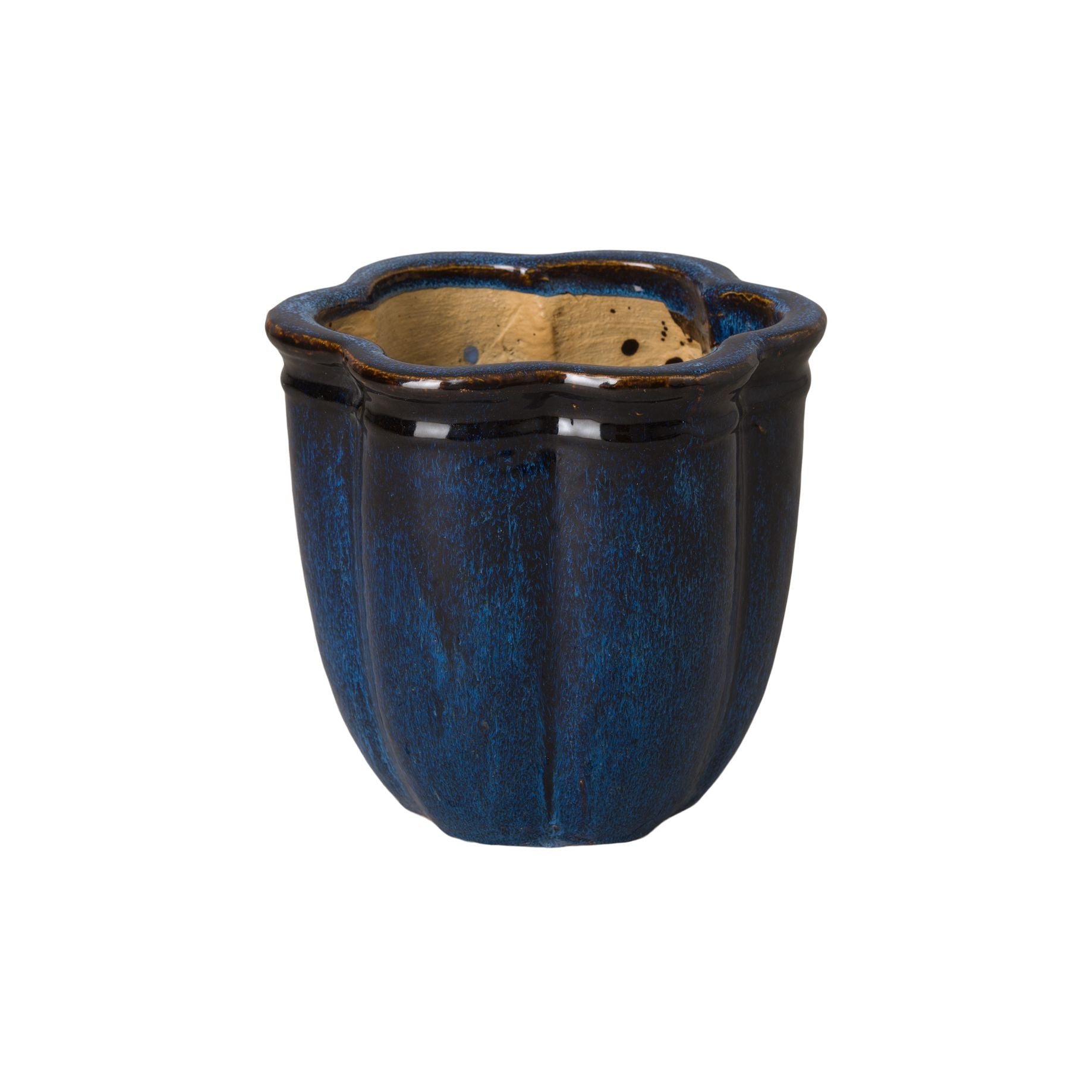 Emissary Scalloped Ceramic Outdoor Planter