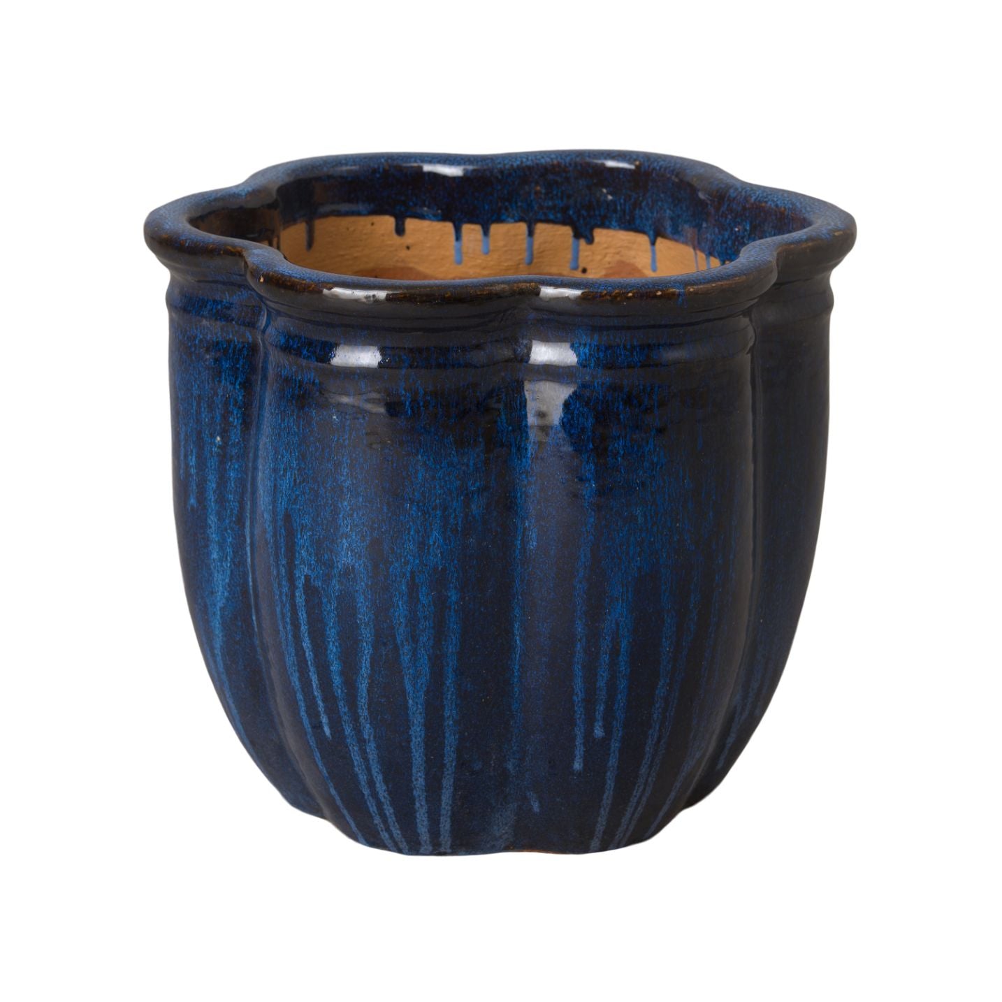 Emissary Scalloped Ceramic Outdoor Planter