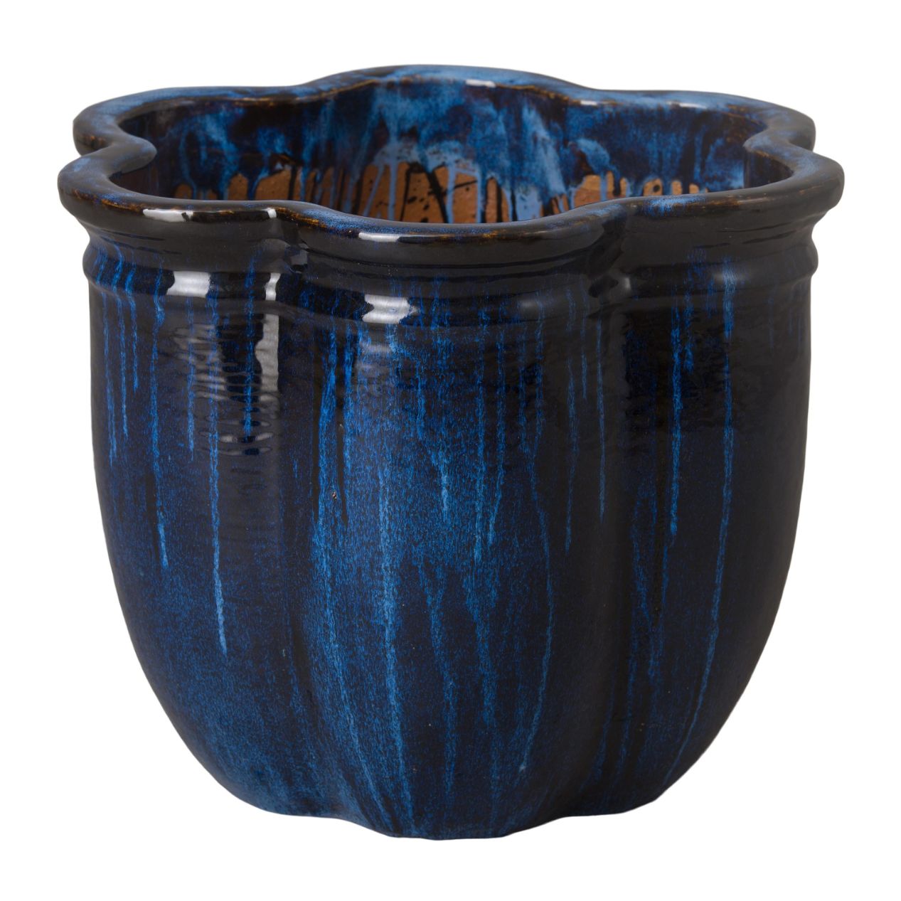 Emissary Scalloped Ceramic Outdoor Planter