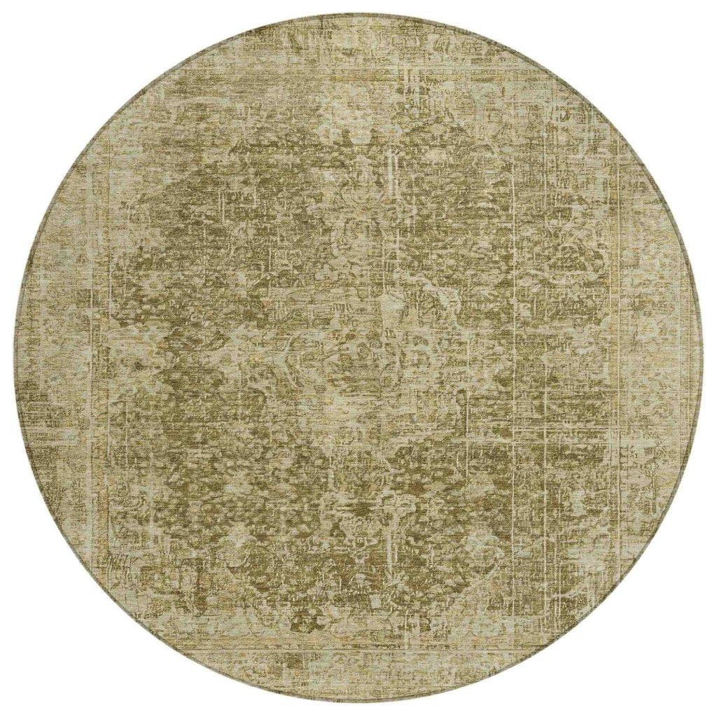 LOOMLAN Rugs Scarlune Brown Washable Indoor-Outdoor Rug