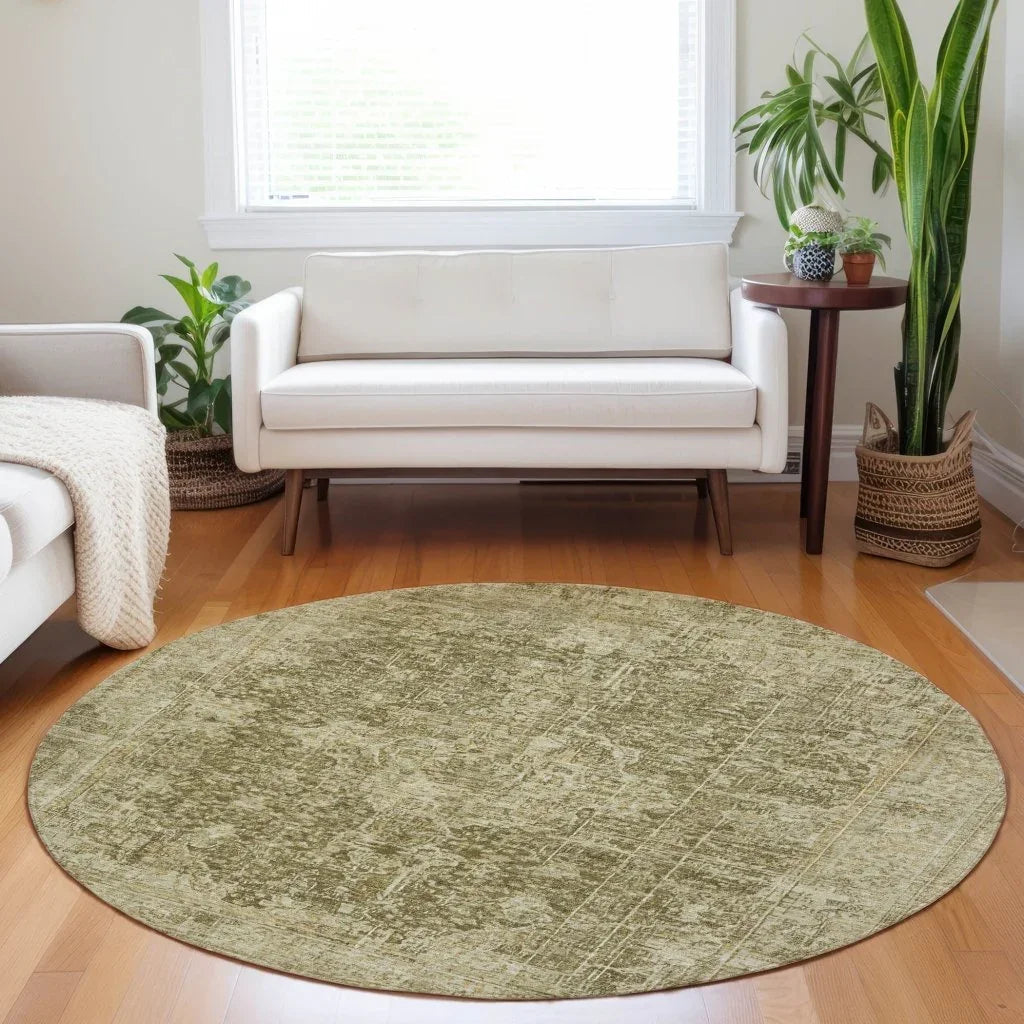 LOOMLAN Rugs Scarlune Brown Washable Indoor-Outdoor Rug
