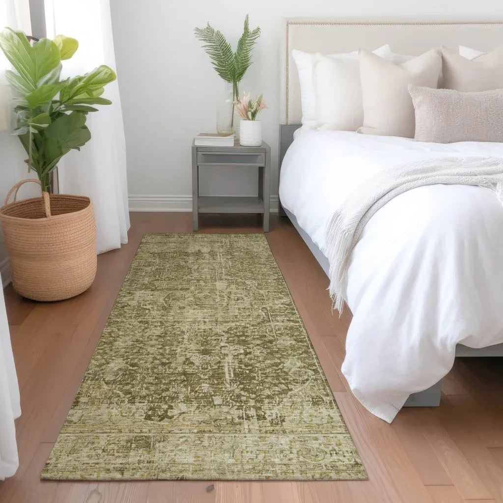 LOOMLAN Rugs Scarlune Brown Washable Indoor-Outdoor Rug