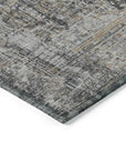 LOOMLAN Rugs Scarlune Gray Washable Indoor-Outdoor Rug