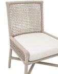 Essentials For Living Seaside Rope Weave Olefin Fabric Outdoor Dining Chair Set of 2