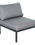 Sectional Armless Chair - Dark Gray Outdoor Modular-Outdoor Modulars-Seasonal Living-LOOMLAN