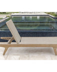 Sedona Modern Teak Outdoor Lounge Chaise-Outdoor Chaises-Sunset West-LOOMLAN