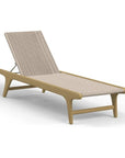 Sedona Modern Teak Outdoor Lounge Chaise-Outdoor Chaises-Sunset West-LOOMLAN