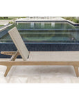 Sunset West Sedona Modern Teak Outdoor Lounge Chaise