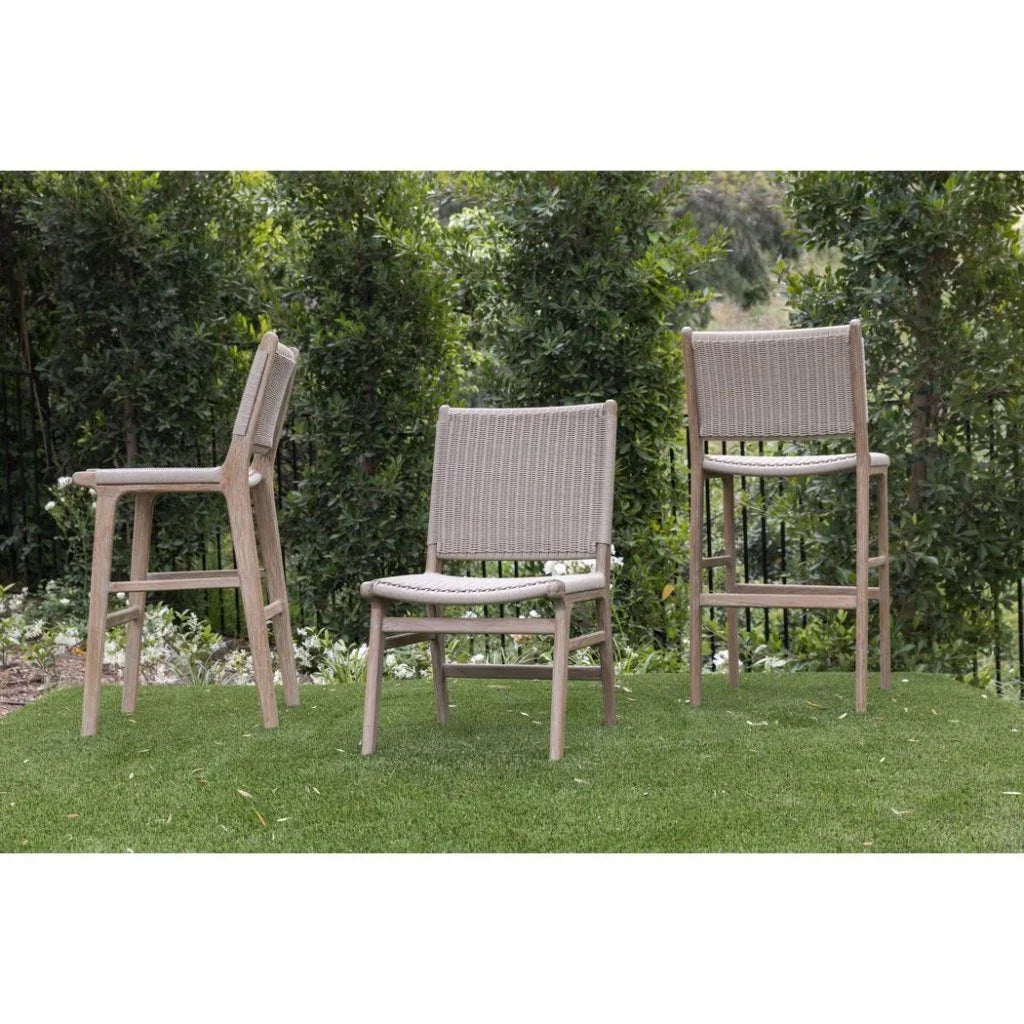 Sunset West Sedona Teak Armless Outdoor Dining Chair 2PC
