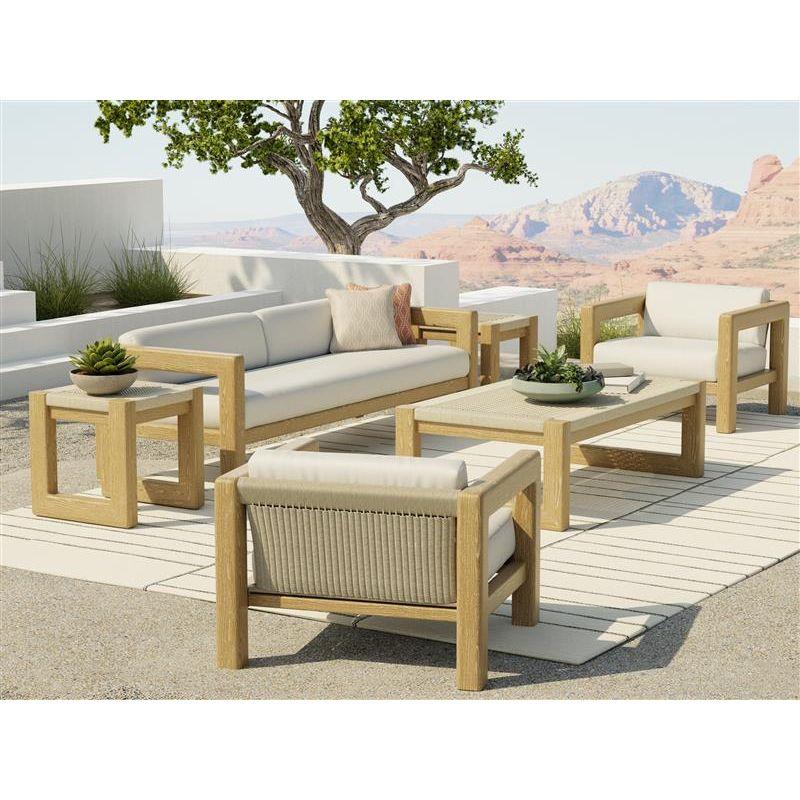 Sunset West Sedona Teak Wood Square Outdoor End Table
