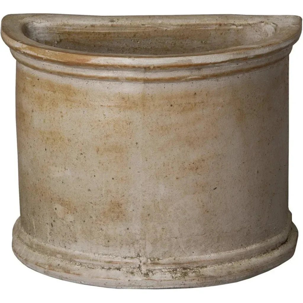 Emissary Semicircle Ceramic Outdoor Planter